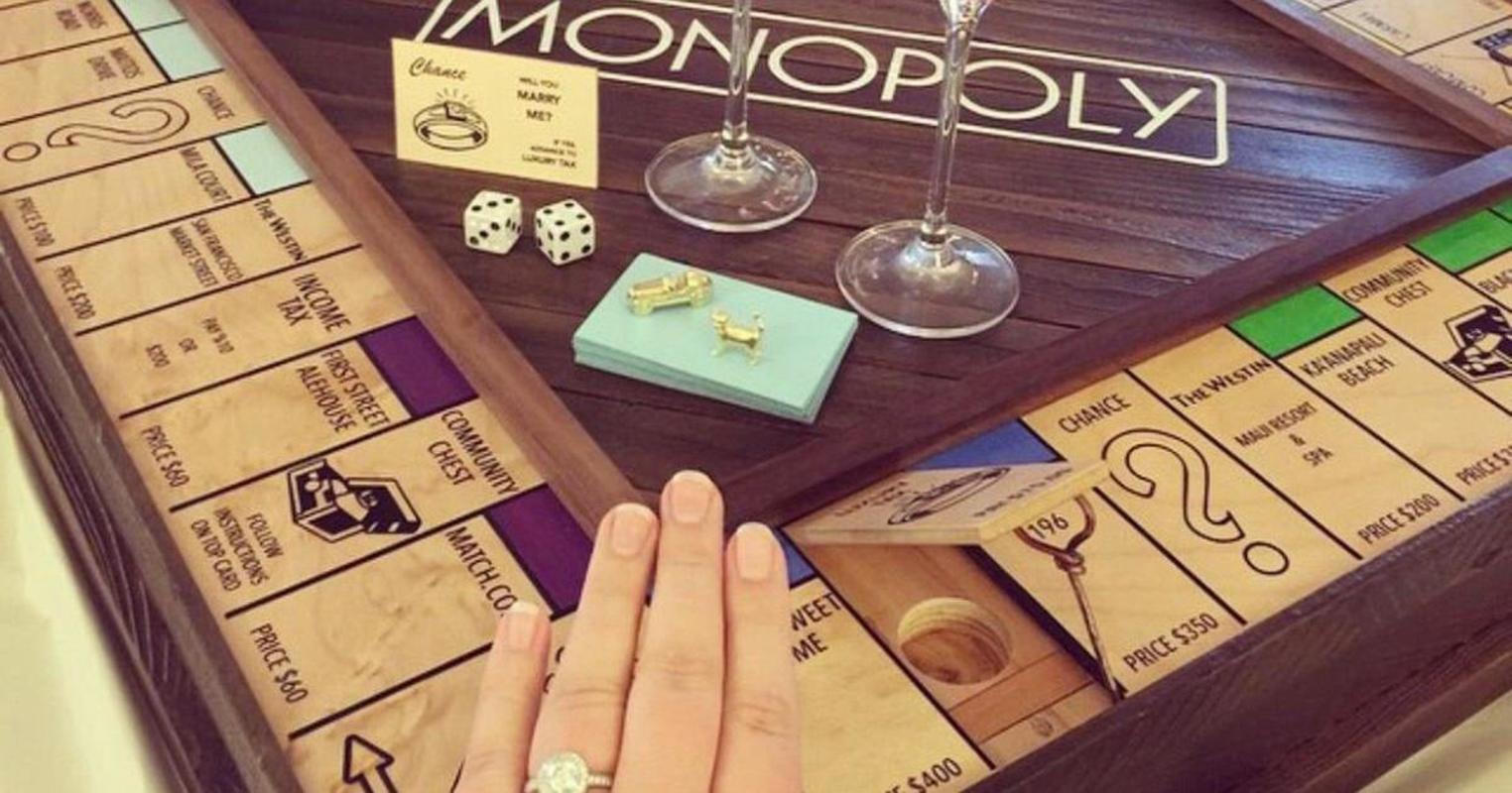 photo du monopoly truqué pour une demande en mariage