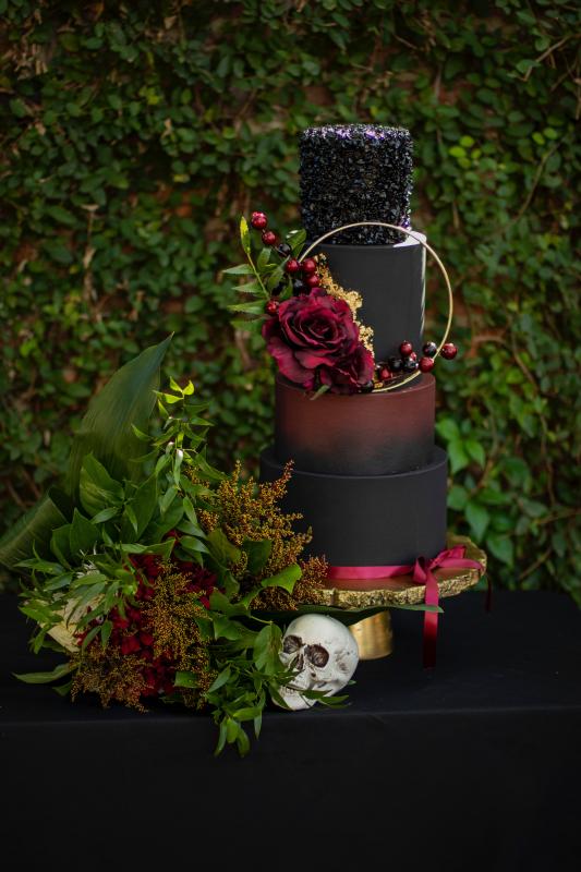 wedding cake gateau de mariage thème gothique