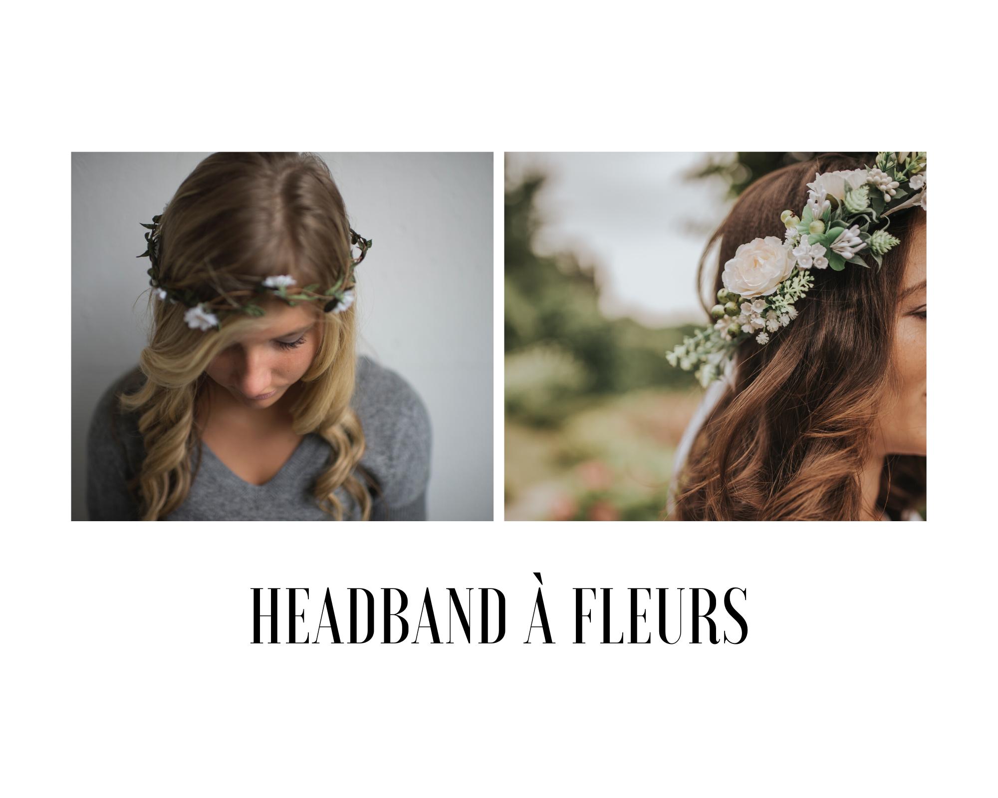tendance 2020 : headband à fleurs pour les mariages 